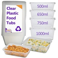 Plastic Food Containers Clear