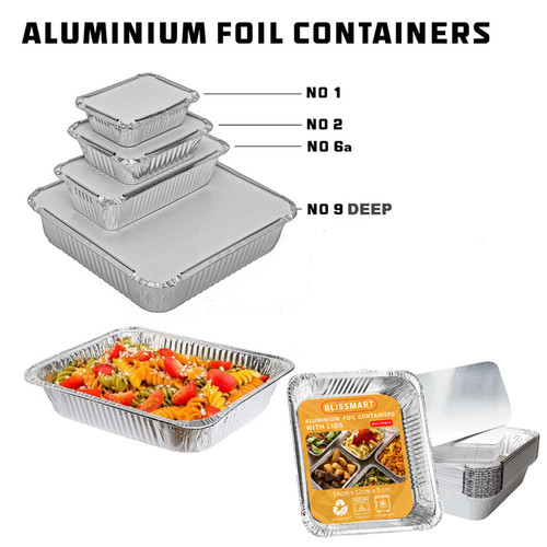 Aluminium foil trays with - aluminium,