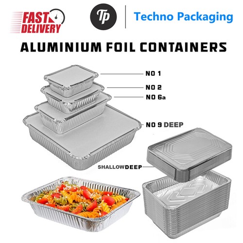 Foil food containers - with, lids