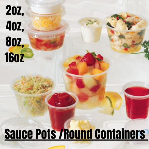 Round food containers plastic - round,