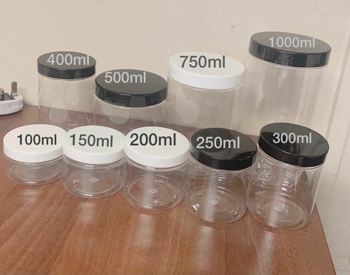 Plastic storage jars - jars, screw
