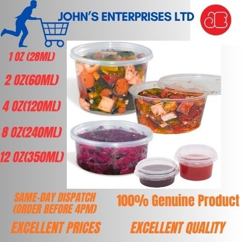 Plastic round food containers - plastic,